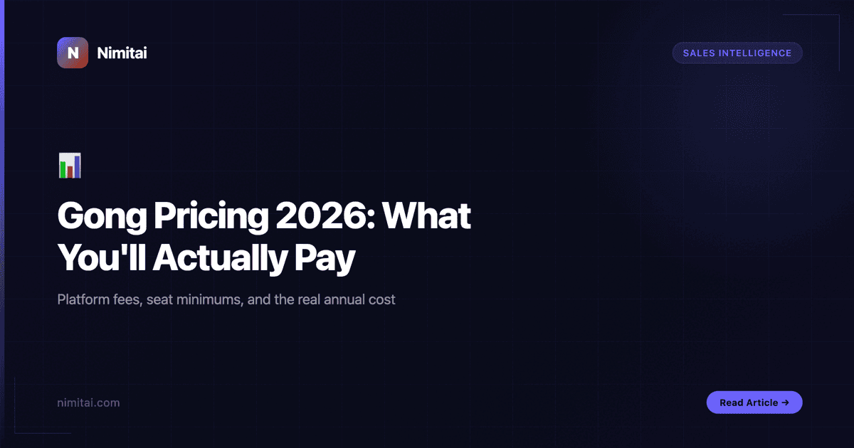 Gong pricing 2026: roughly $1,400 per seat per year with a 15-seat minimum